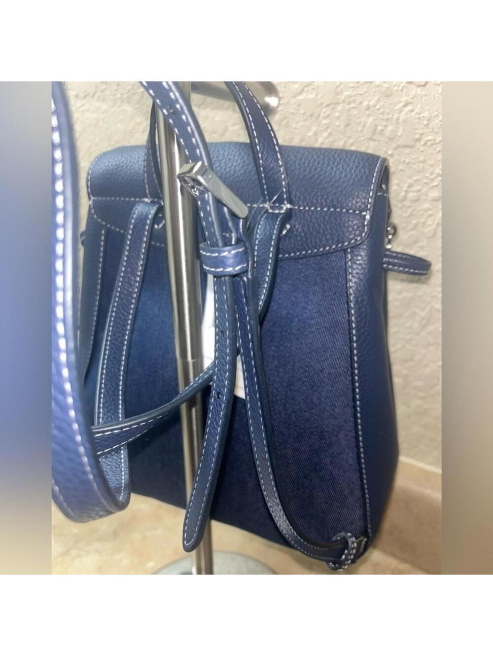 Kate Spade New York Leila Denim Medium Flap Backpack, NWT - Picture 6 of 14